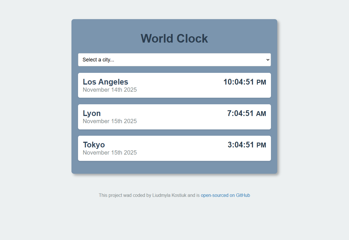 World Clock Project